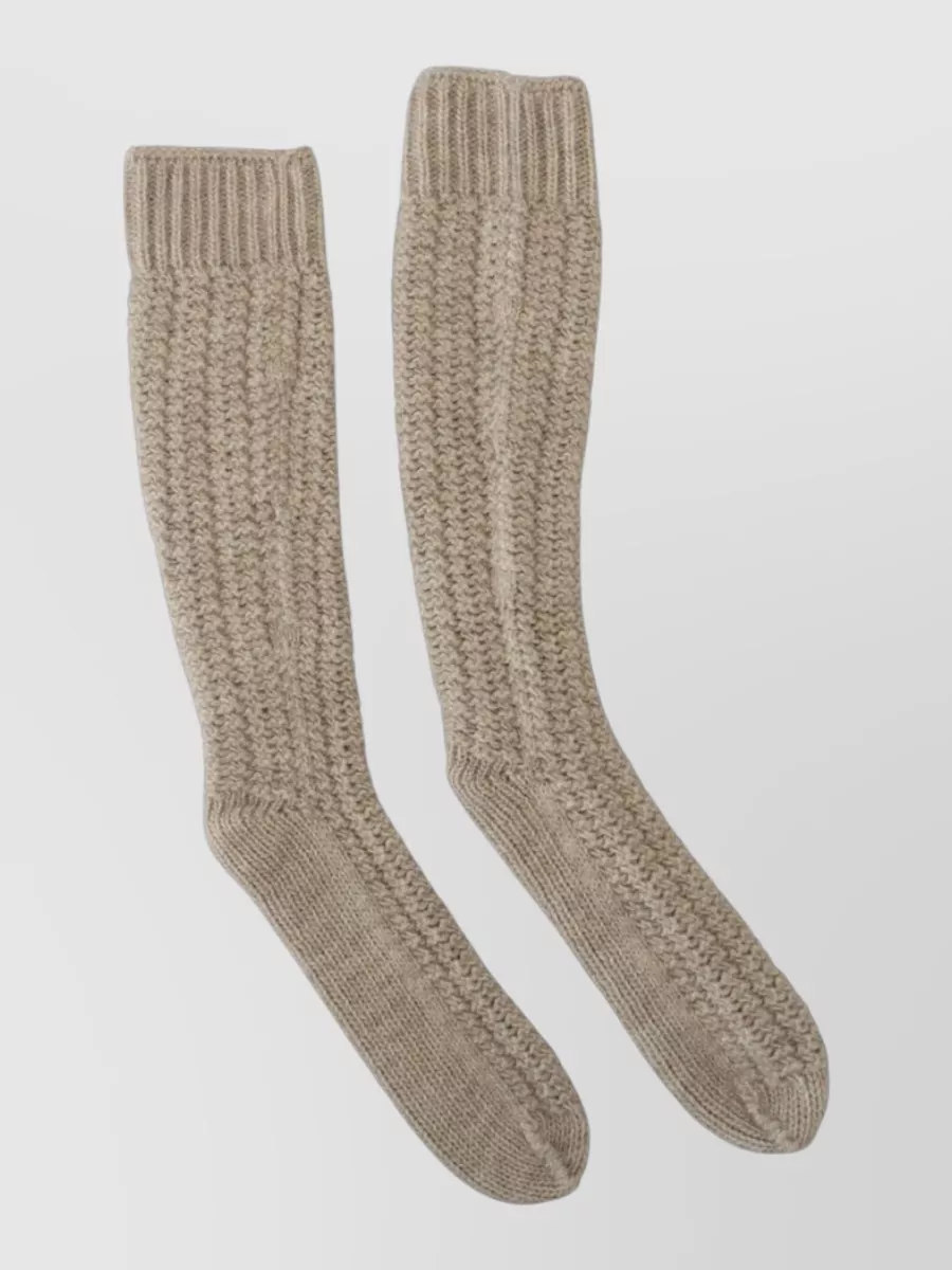 Dolce&Gabbana Wool knit calf-length socks