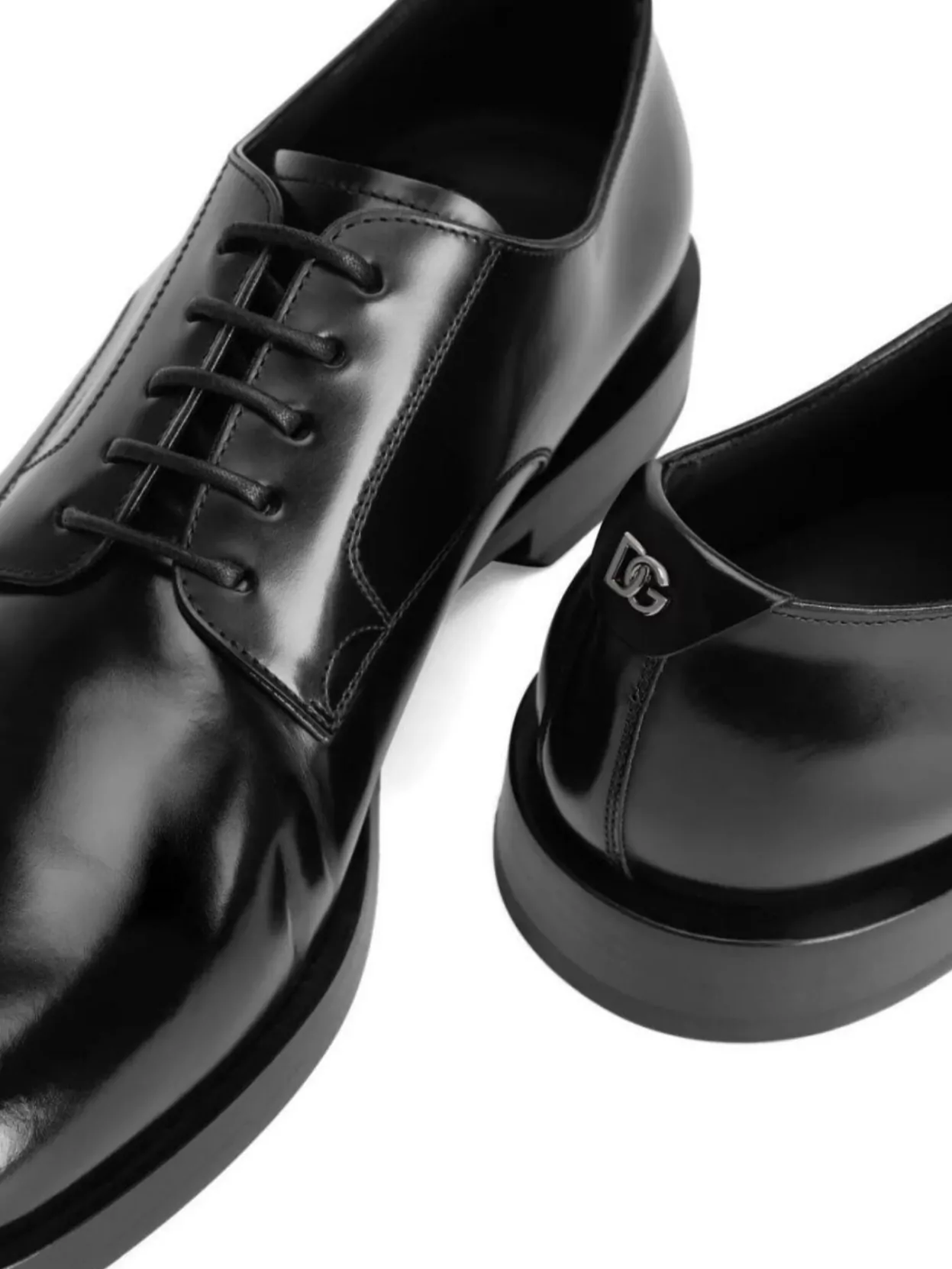 Dolce&Gabbana Leather Derby Shoes With Round Toe Design