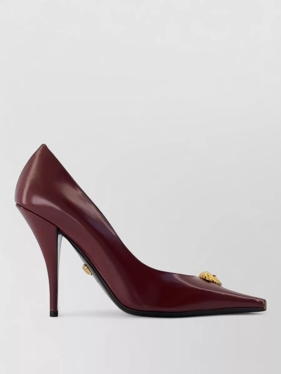 Versace Leather pointed-toe pumps
