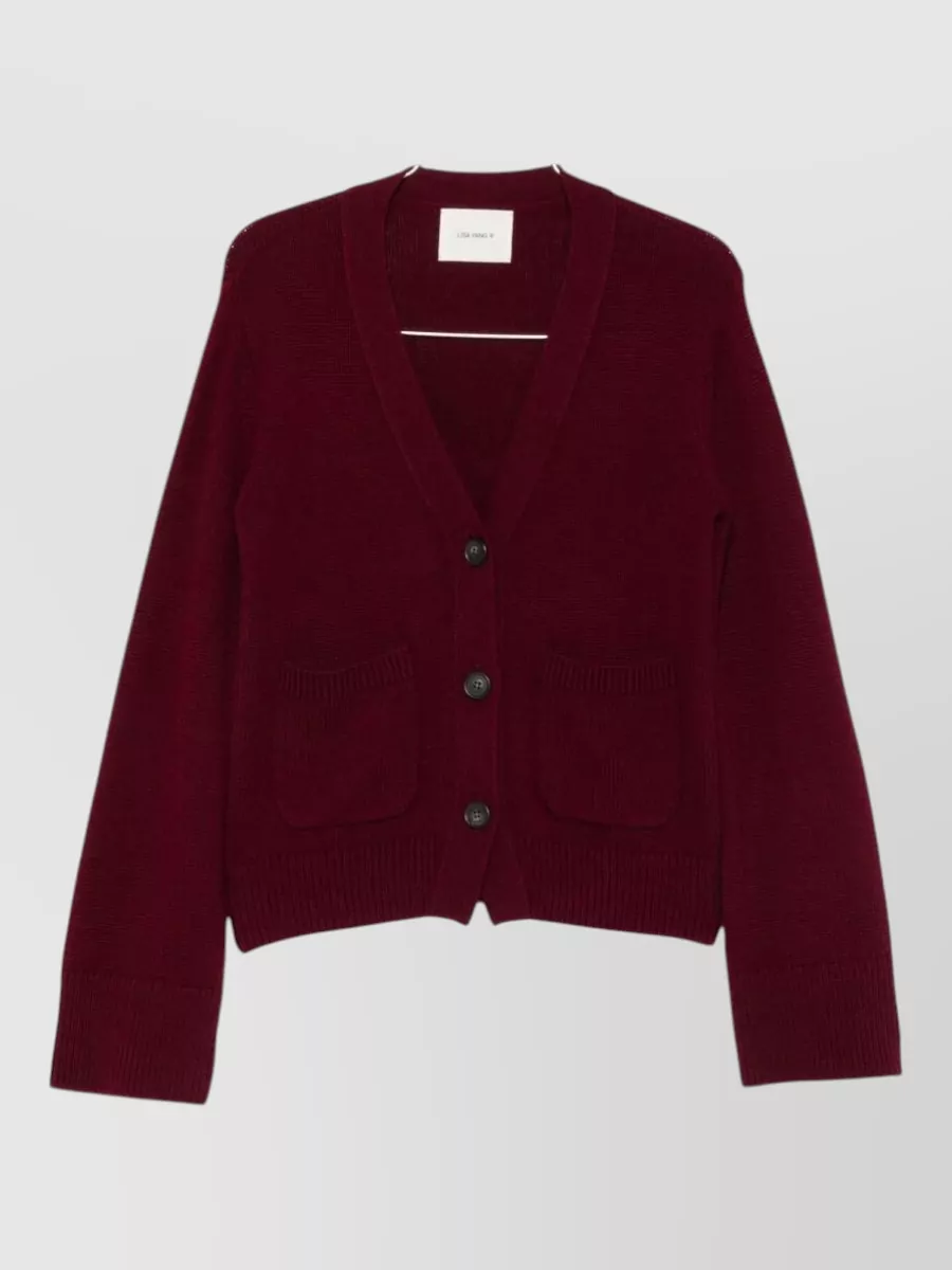 Lisa Yang cashmere ribbed v-neck cardigan