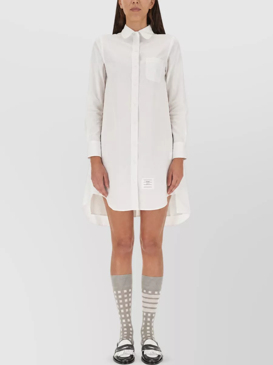 Thom Browne Cotton Shirt Dress In White