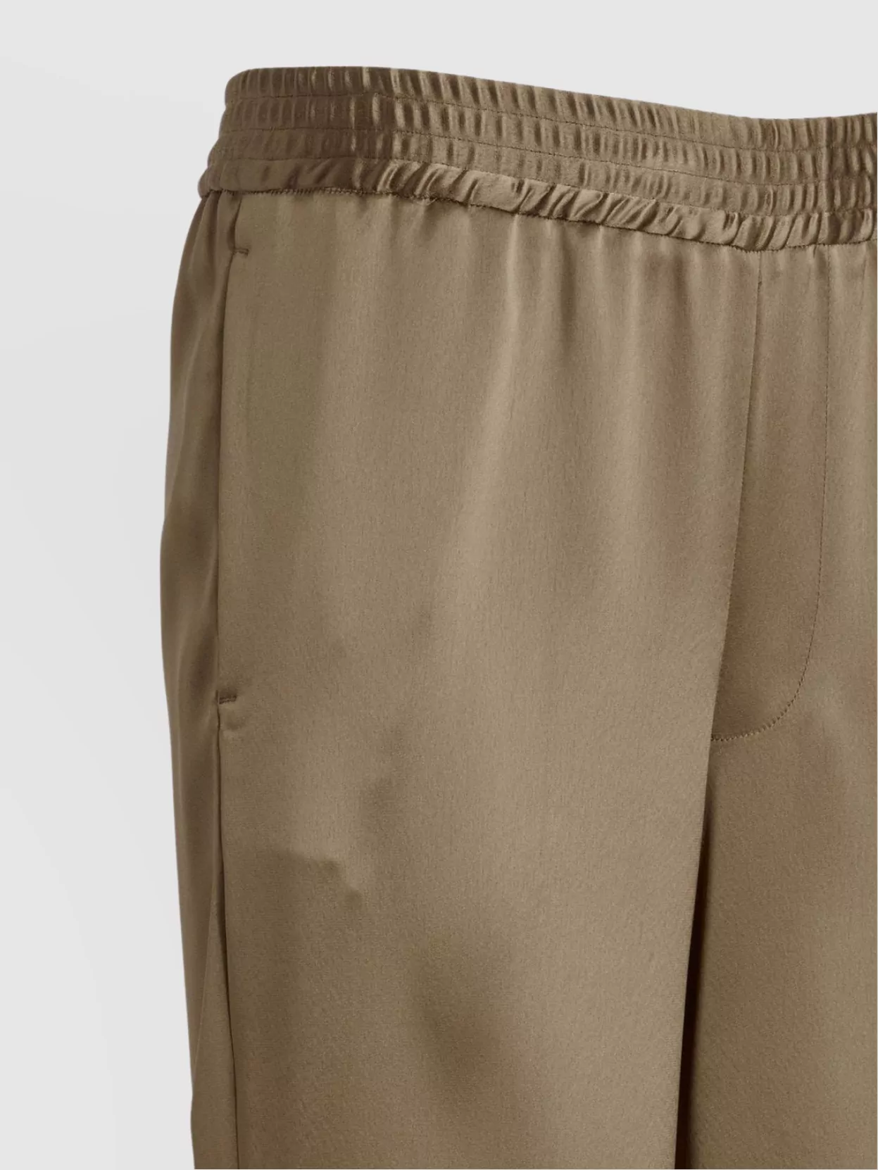 PT TORINO WIDE LEG TROUSERS IN SMOOTH SATIN
