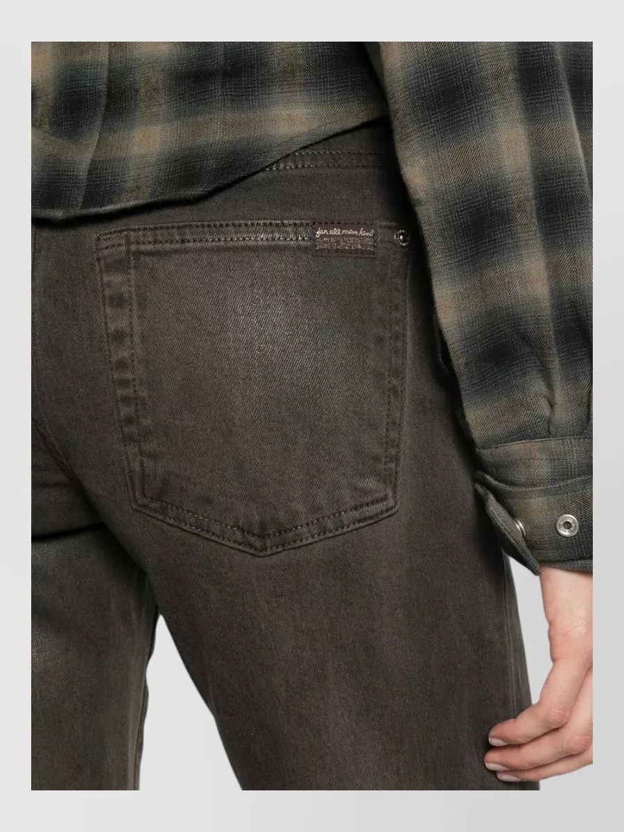 7 For All Mankind Coated Straight-Leg Jeans