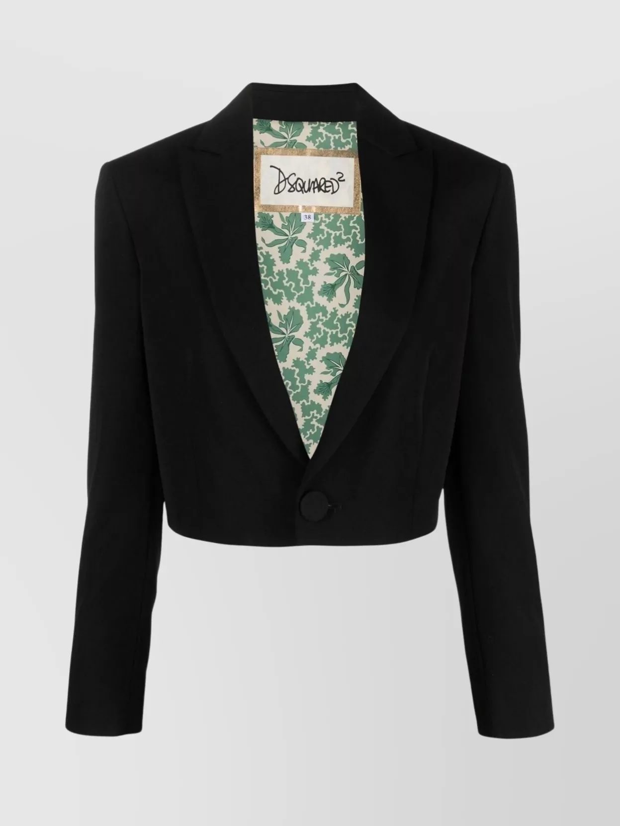 Dsquared2 Cropped Tailored Blazer Structured Shoulders In Black