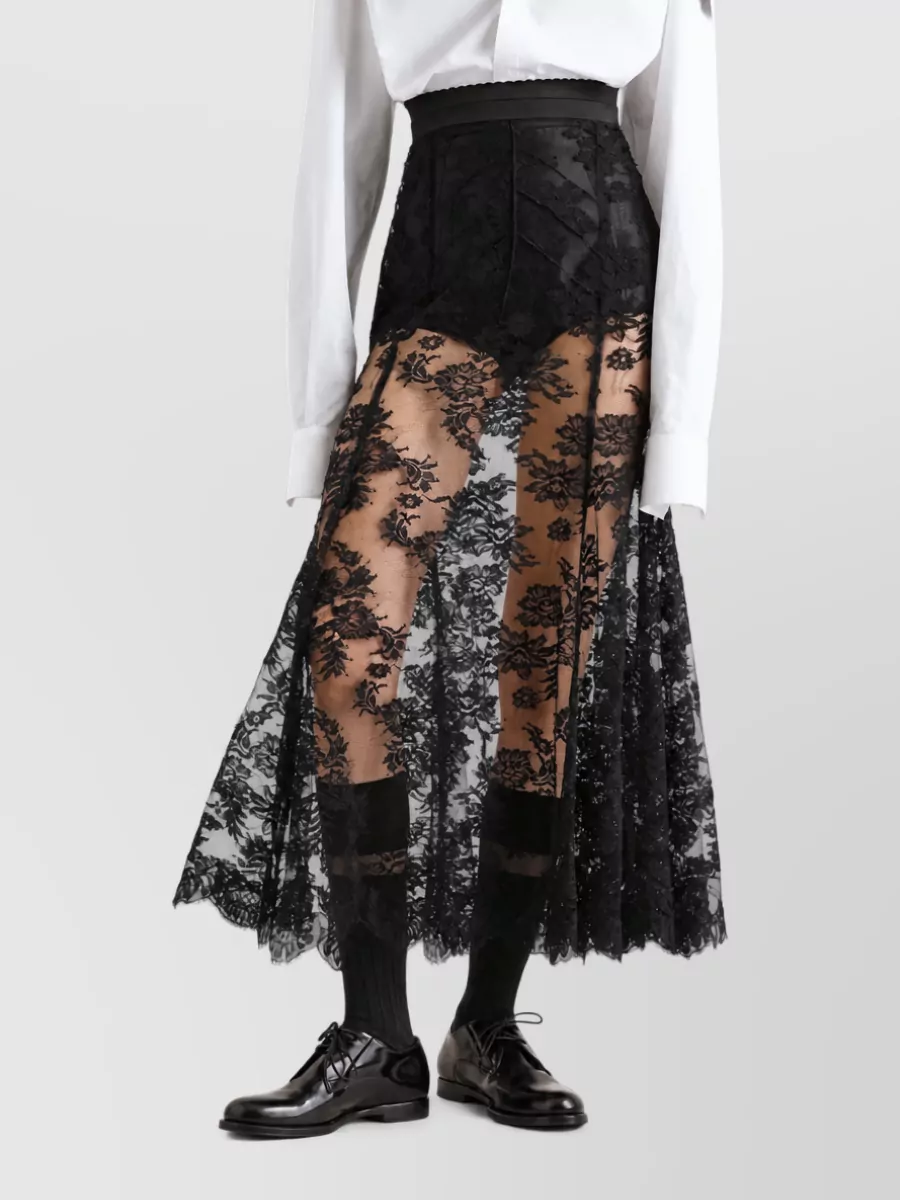 Dolce&Gabbana Lace A-Line Skirt