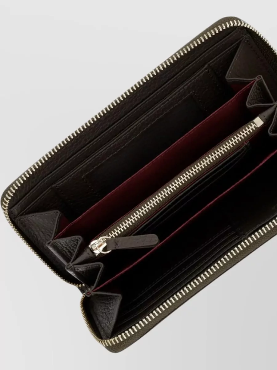 Coccinelle Pebbled Leather Zip-Around Wallet