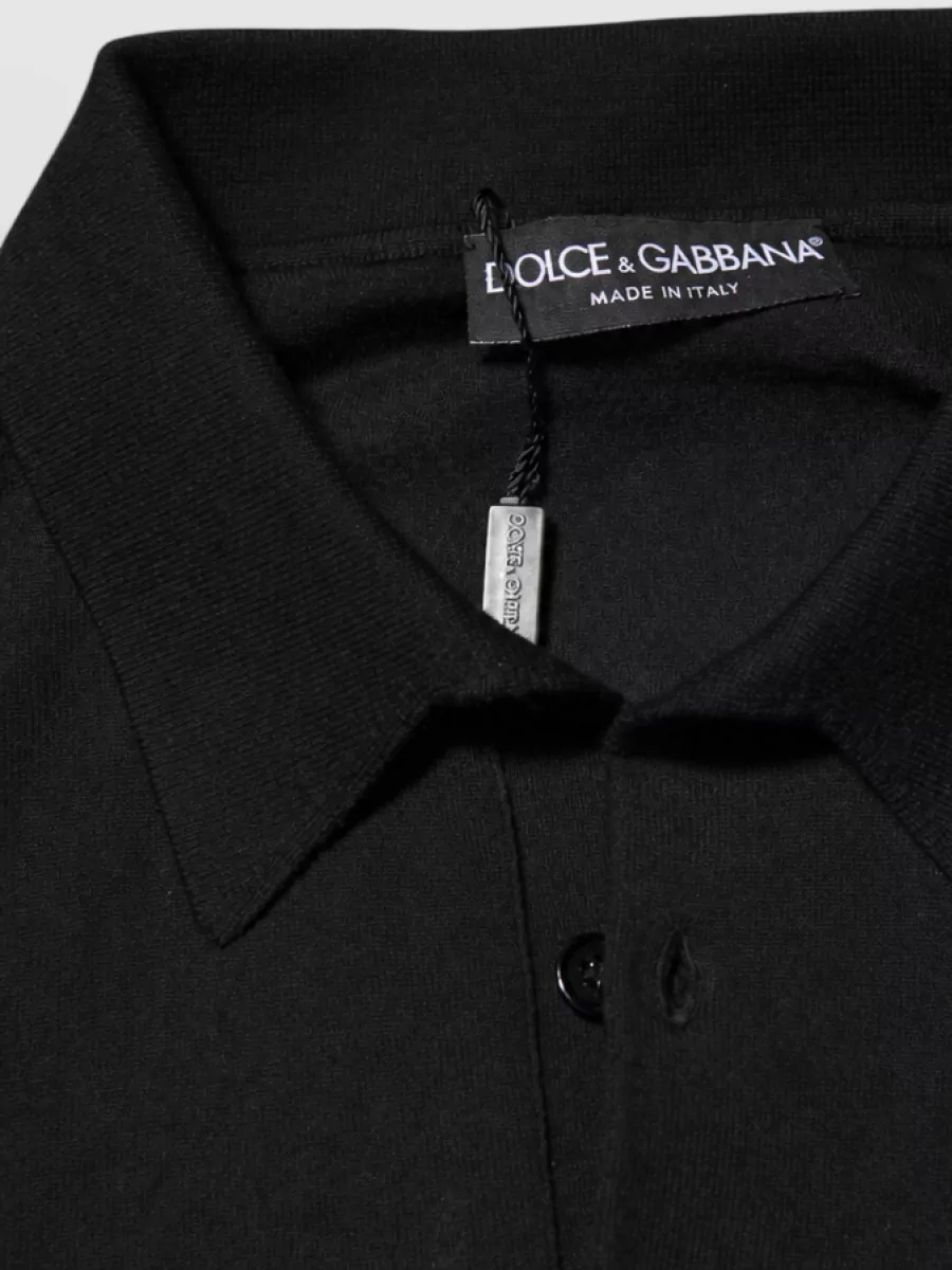 Dolce&Gabbana Cashmere Long-Sleeve Polo Shirt