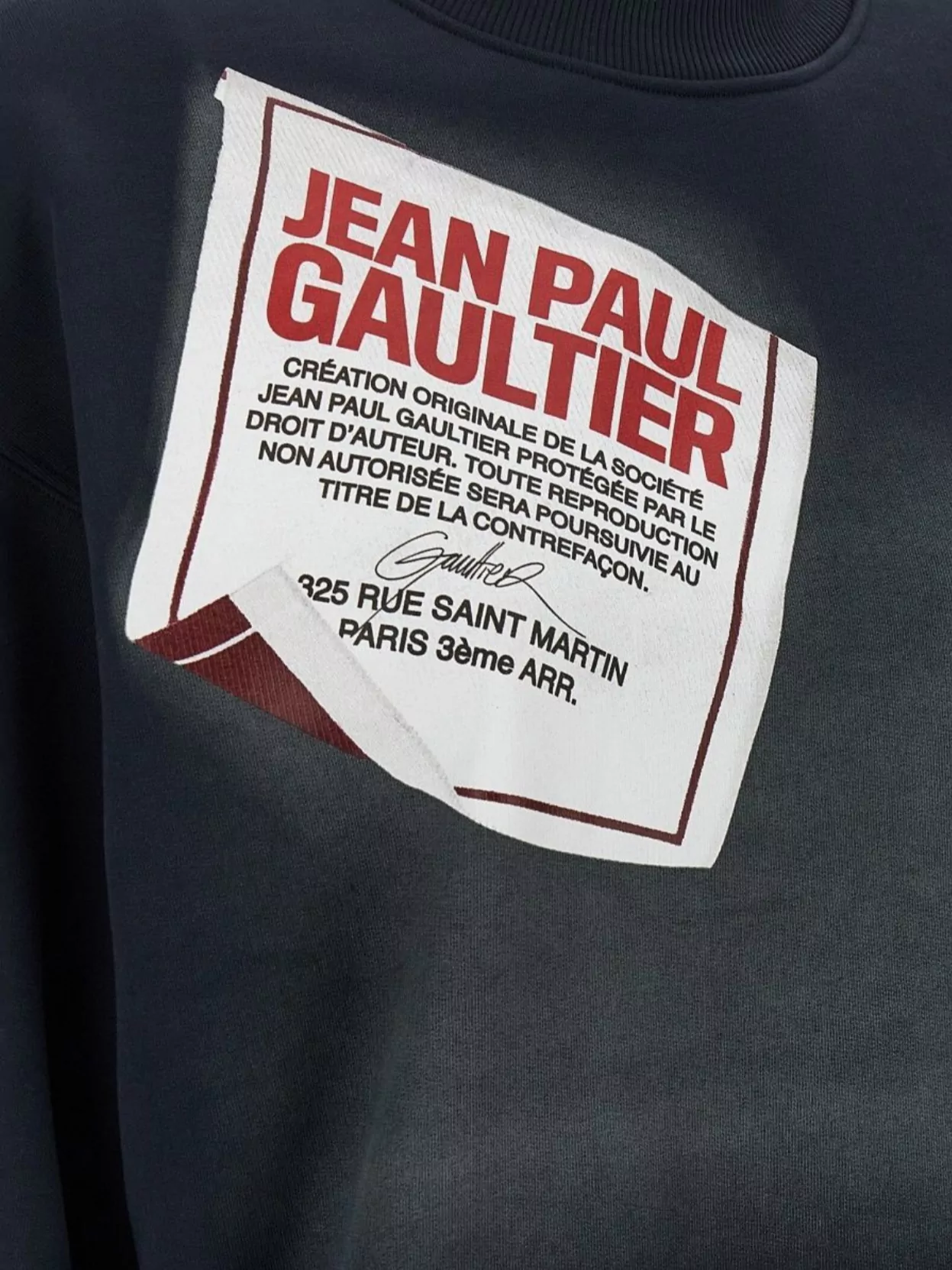 Jean Paul Gaultier 'The Label' Crew Neck Sweatshirt