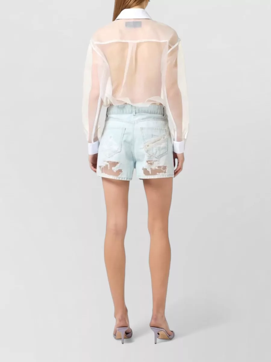 Elisabetta Franchi Cotton Regular-Fit Knee-Length Shorts
