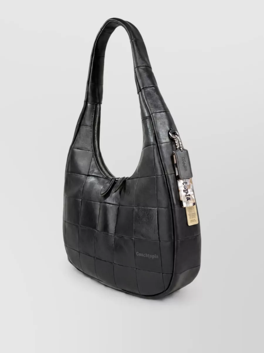 Coach Leather Crescent Shoulder Bag