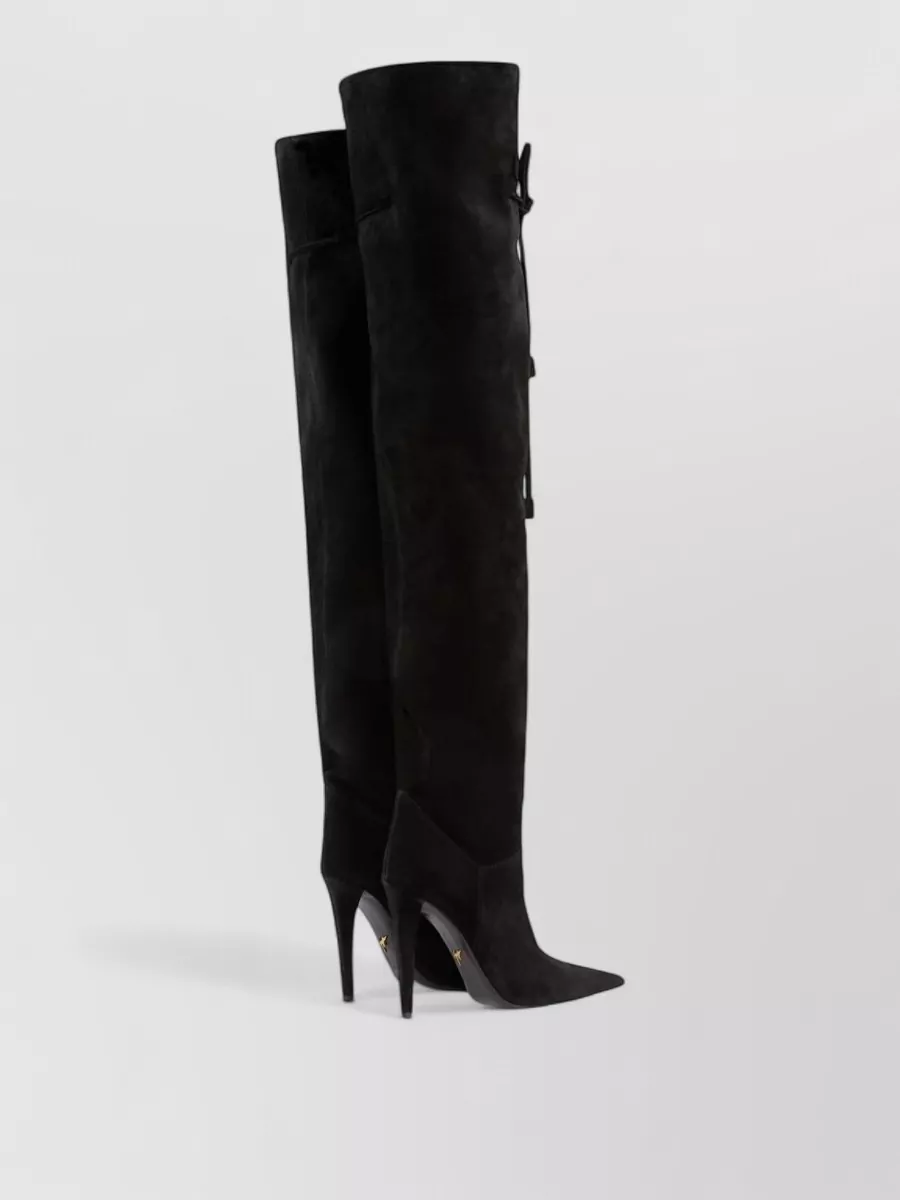 Giuseppe Zanotti Suede Over-The-Knee Stiletto Boots