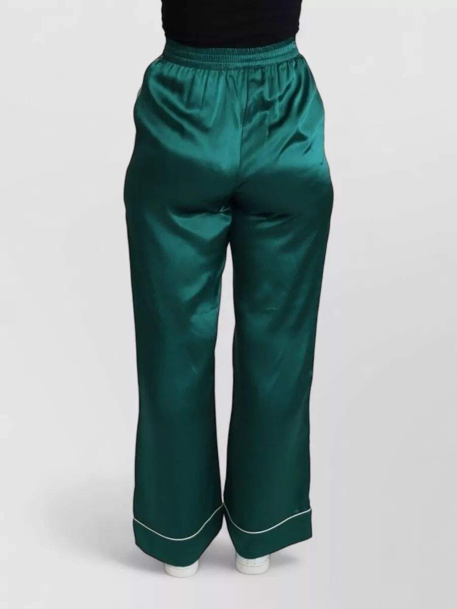 Dolce&Gabbana Silk High-Rise Wide-Leg Trousers