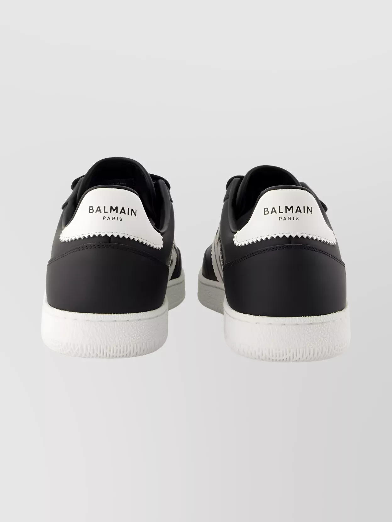 Balmain Swan Sneakers Smooth Leather Rubber Sole