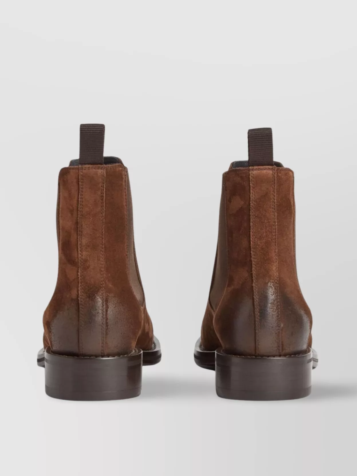 Dsquared2 Rounded Toe Stacked Heel Suede Ankle Boots