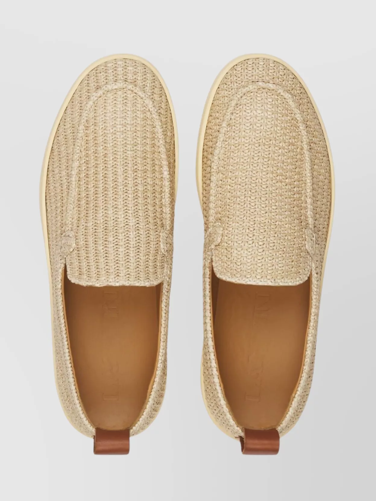 Lanvin Loafers With Pull Tab And Woven Texture