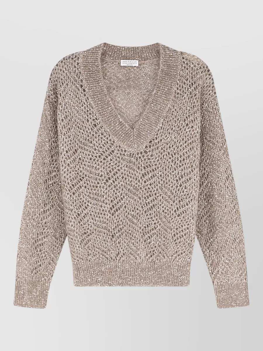 Brunello Cucinelli cashmere crewneck long-sleeve sweatshirt