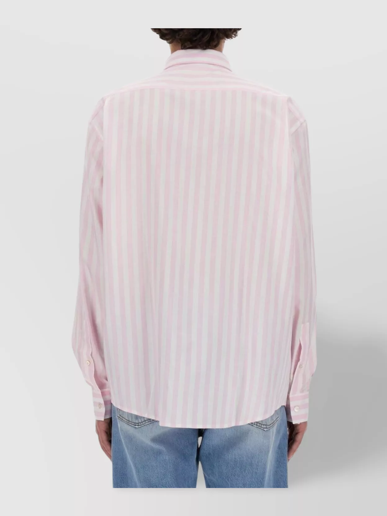 Acne Studios Casual Striped Long Sleeve Button-Down Shirt