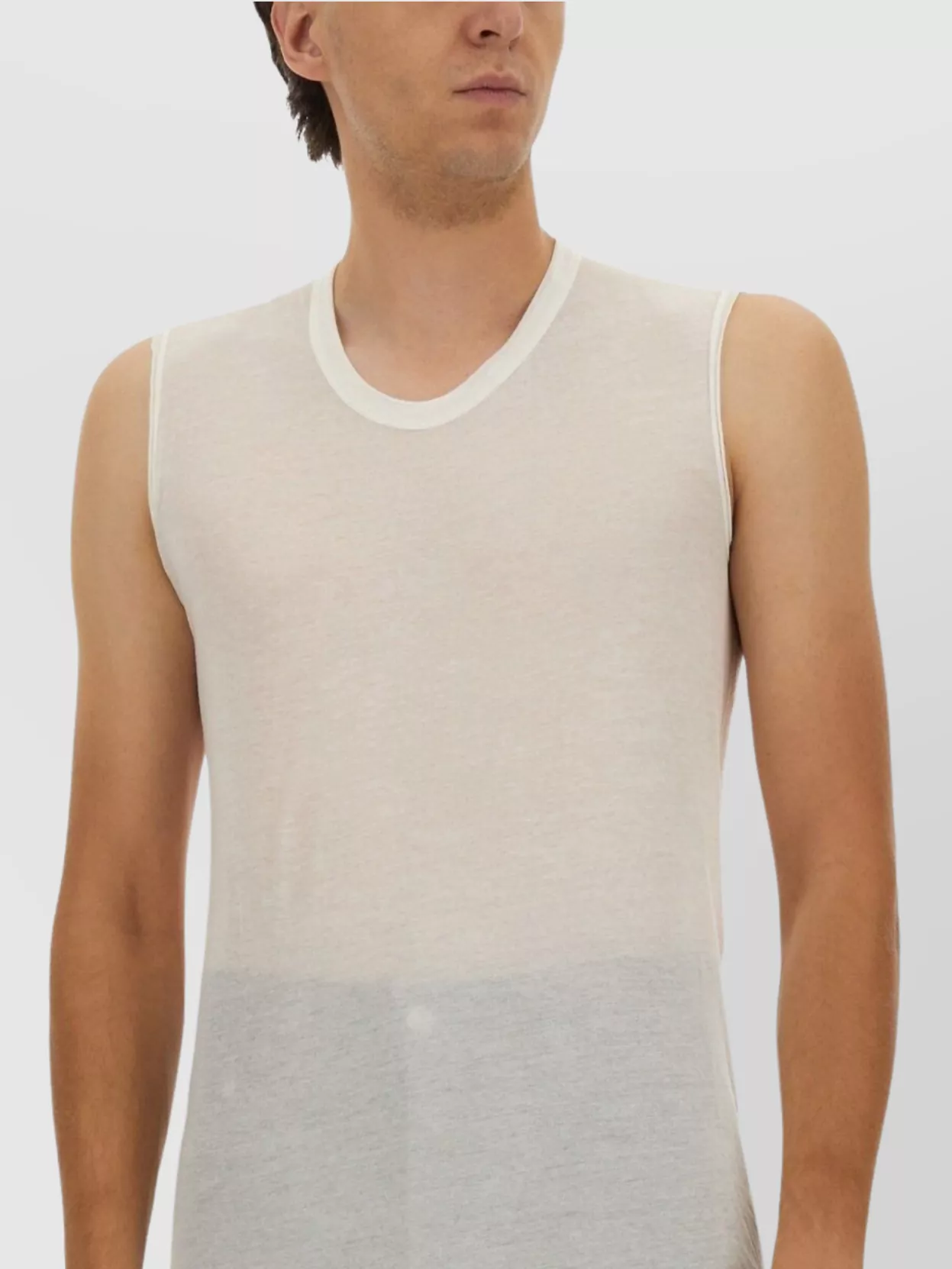 Rick Owens Sheer Sleeveless Longline Vest