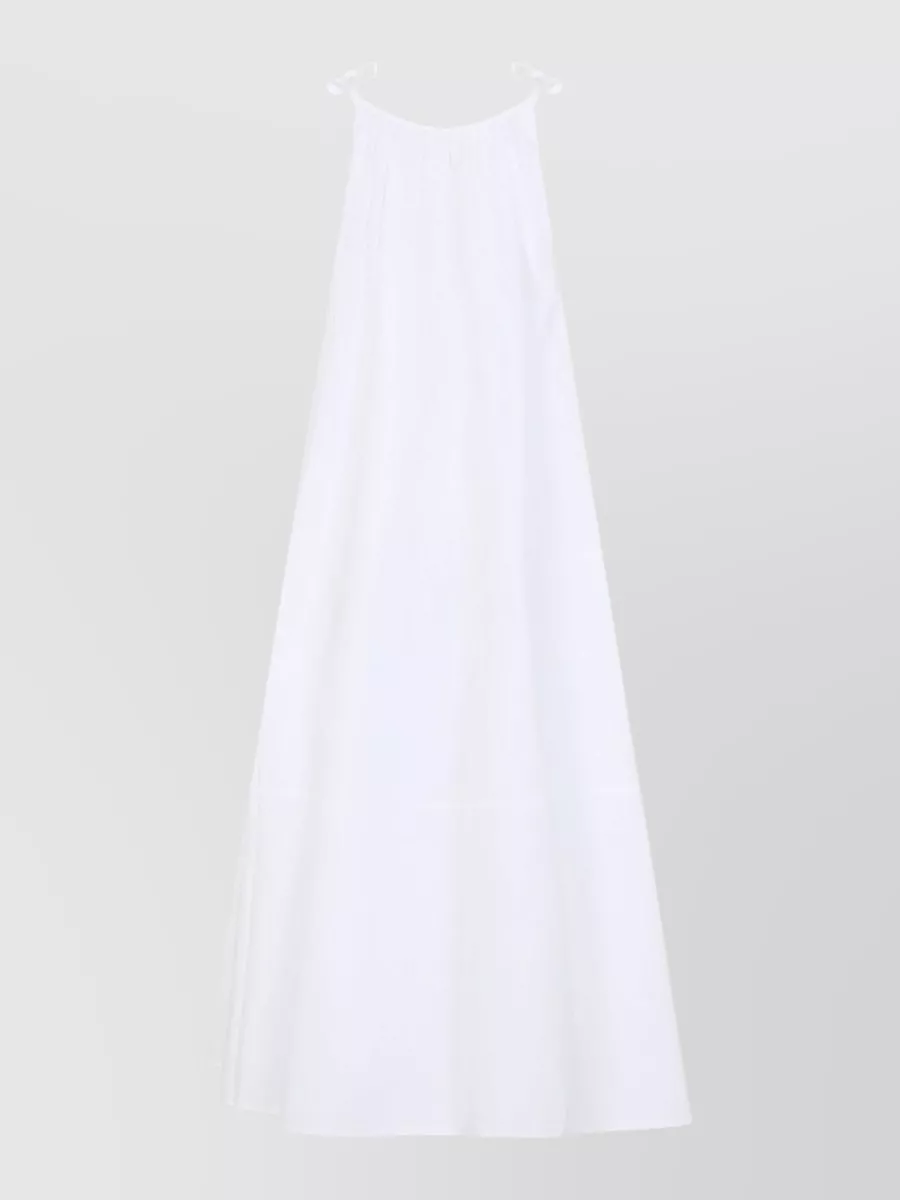 Co Cotton Gathered Midi Dress