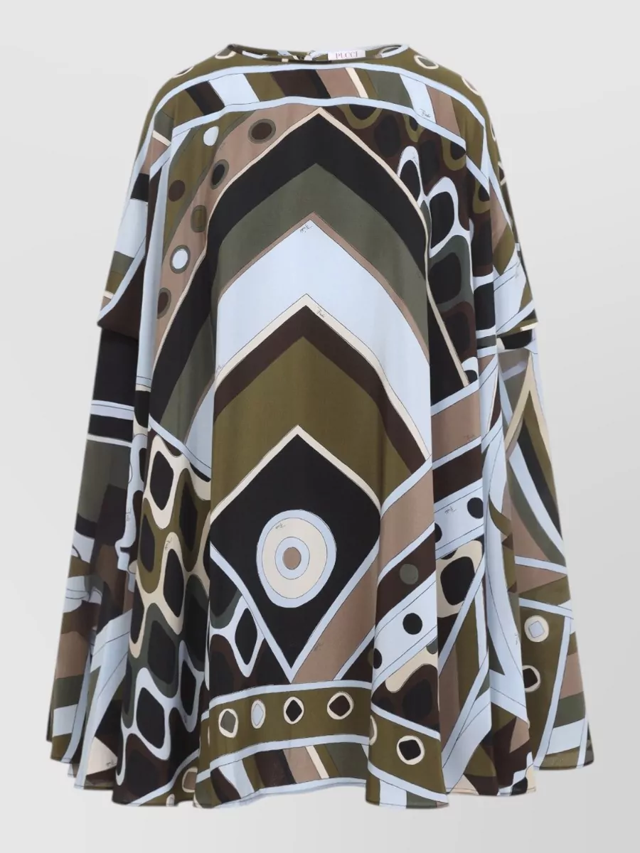 Pucci Silk printed mini kaftan dress