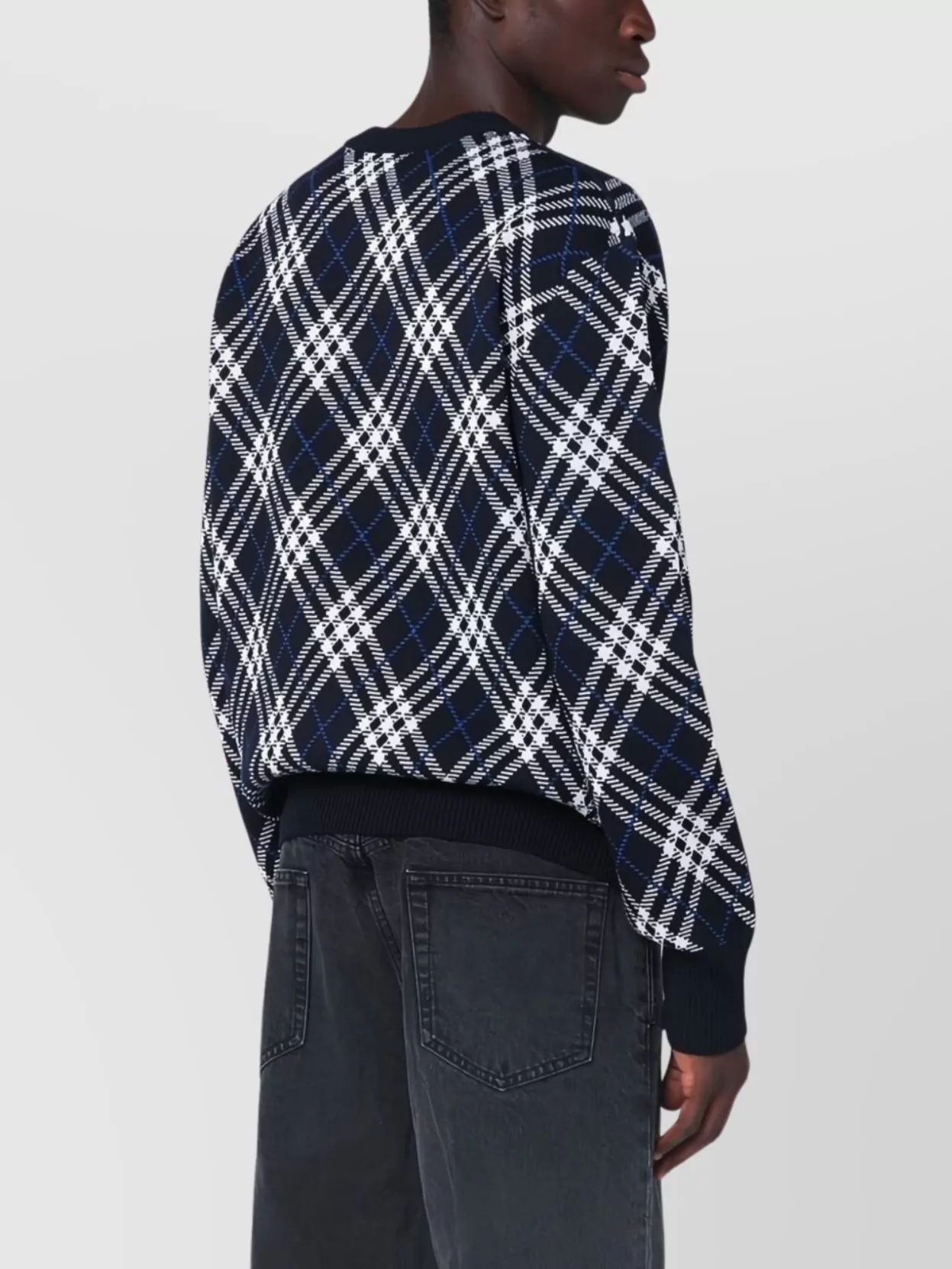 Burberry Diamond Pattern Knit Crewneck Sweater