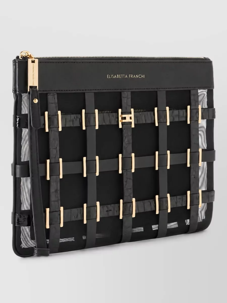 Elisabetta Franchi Studded Clutch Bag