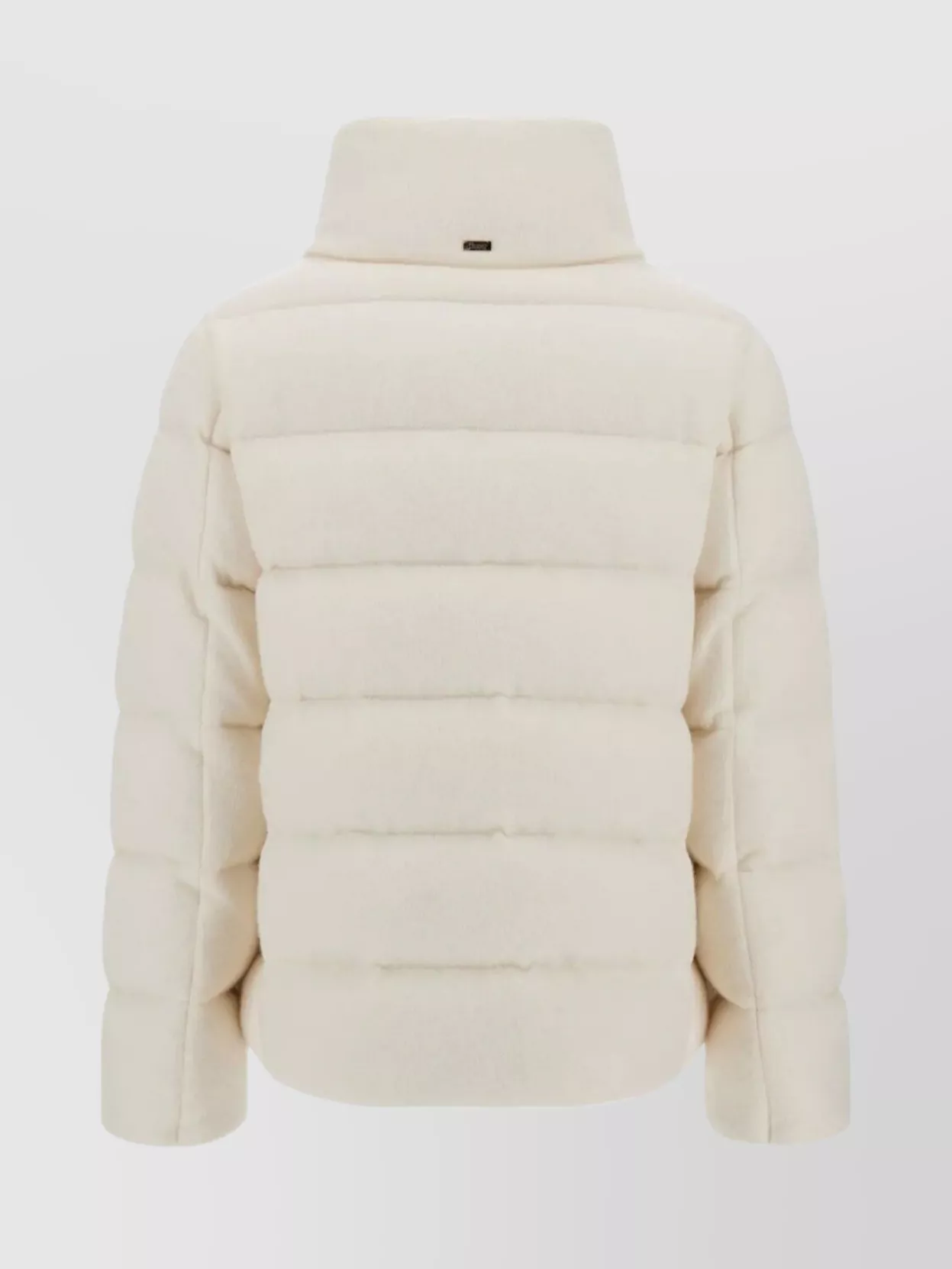 Herno High Collar Padded Quilted Jacket In White