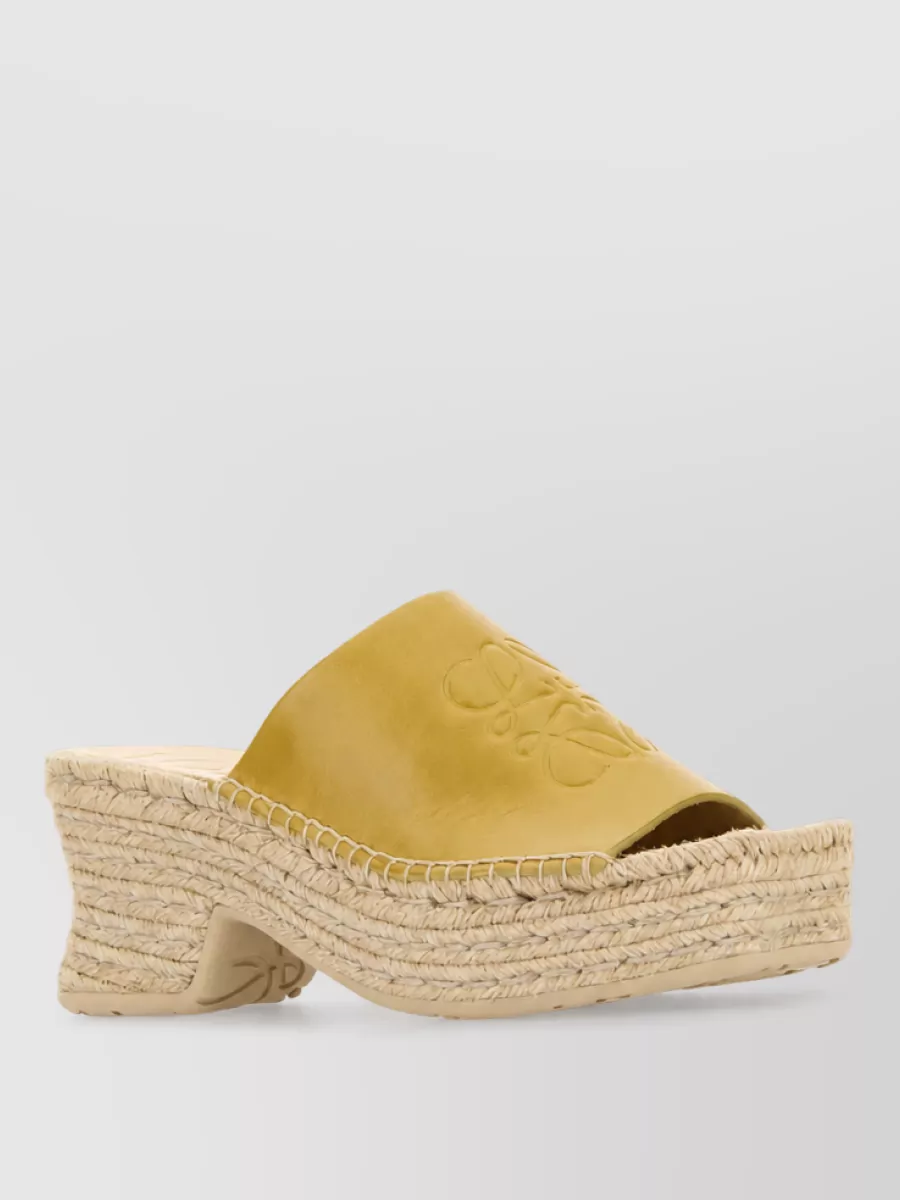 Loewe Paula's Ibiza leather wedge mules