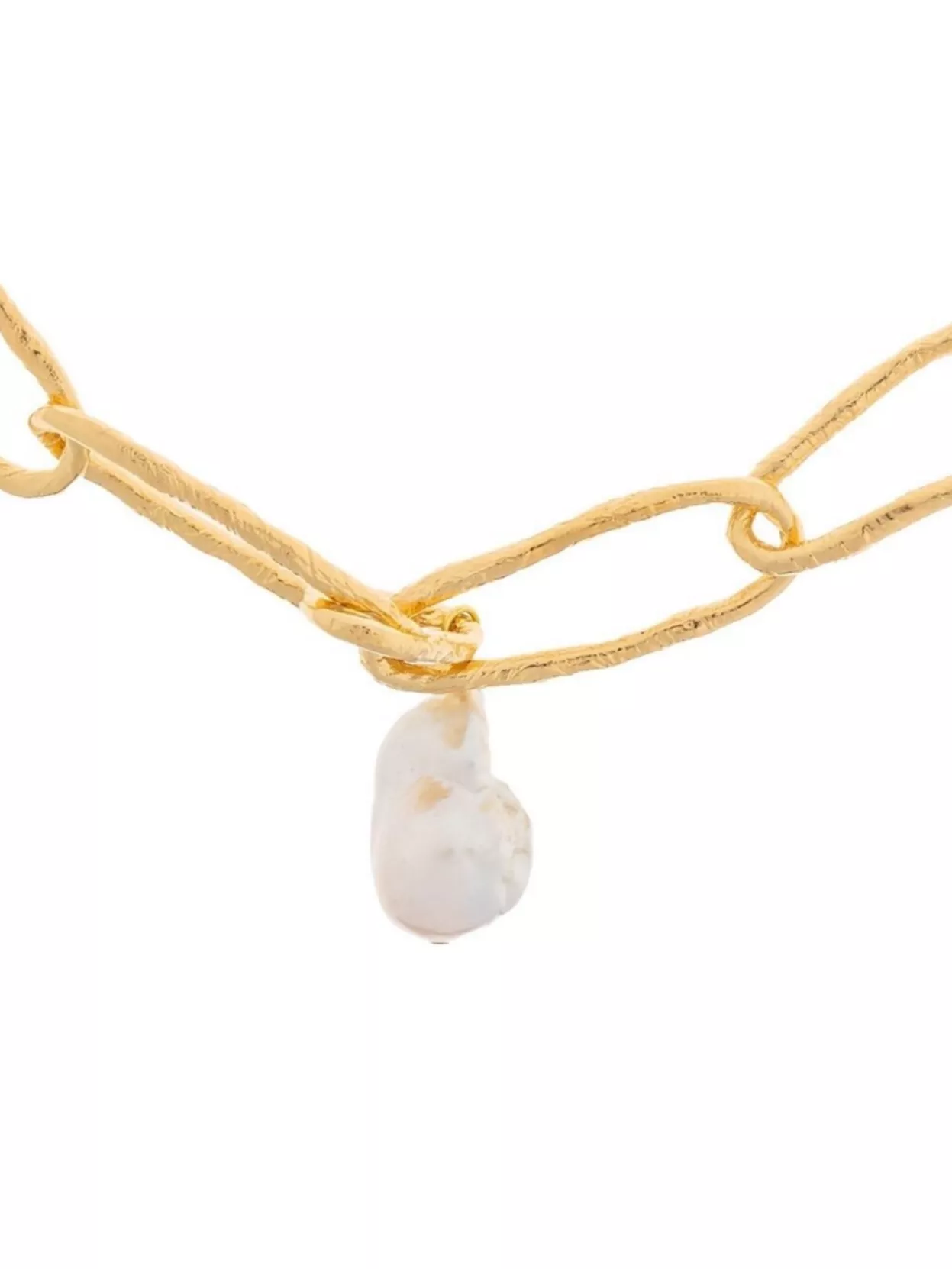 Forte Forte Baroque Pearl Pendant Chain Link Necklace