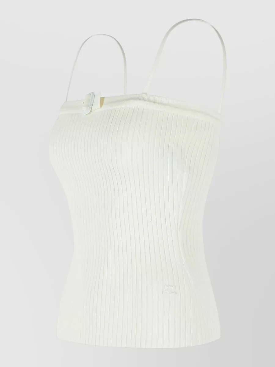 Courrèges Buckle Tank Top Viscose Blend
