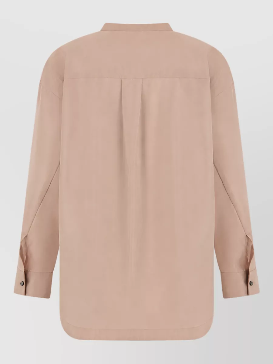 S Max Mara Silk Blend Long Sleeve Blouse