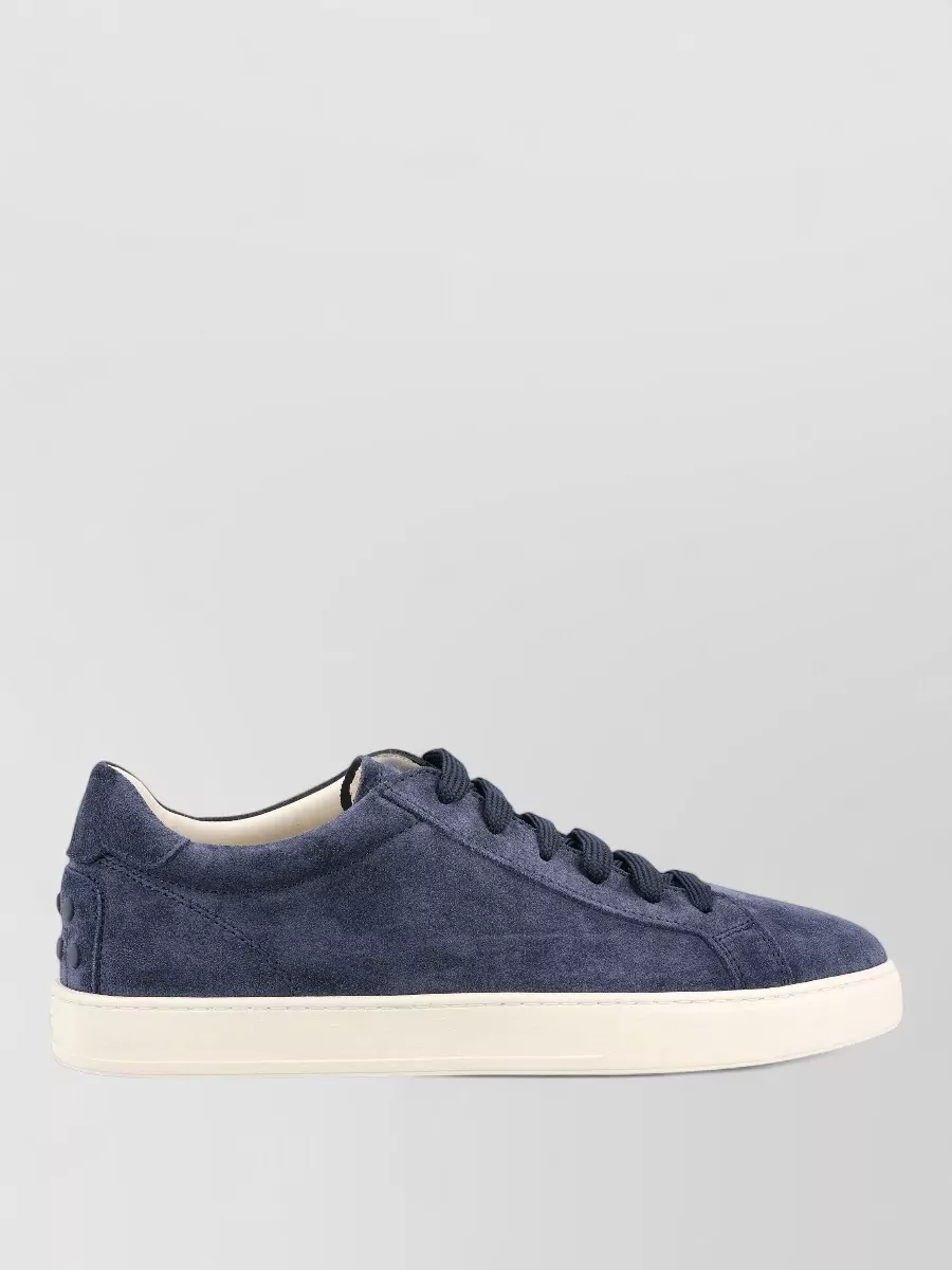 Tod's Suede Sneakers Round Toe Rubber Sole
