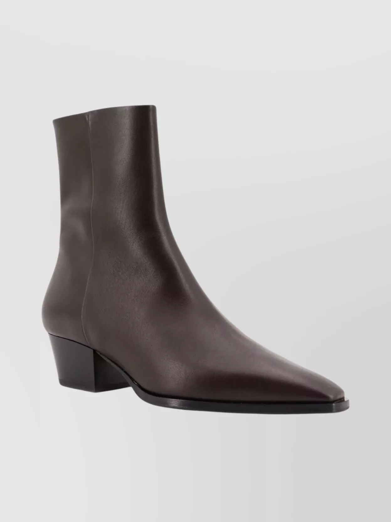 Aeyde Leather Ankle Boots Block Heel In Brown