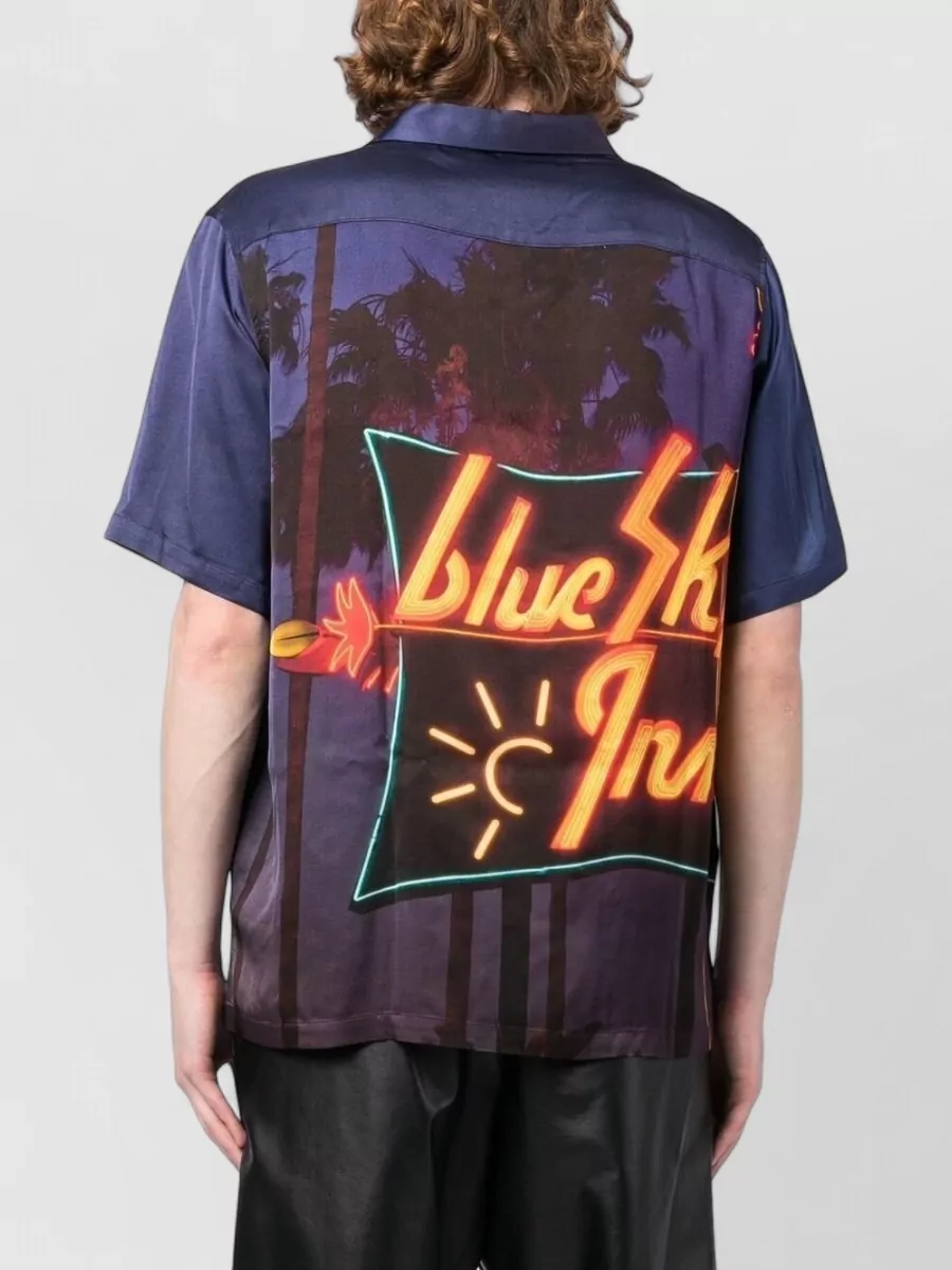 Blue Sky Inn Graphic Print Short-Sleeve Shirt