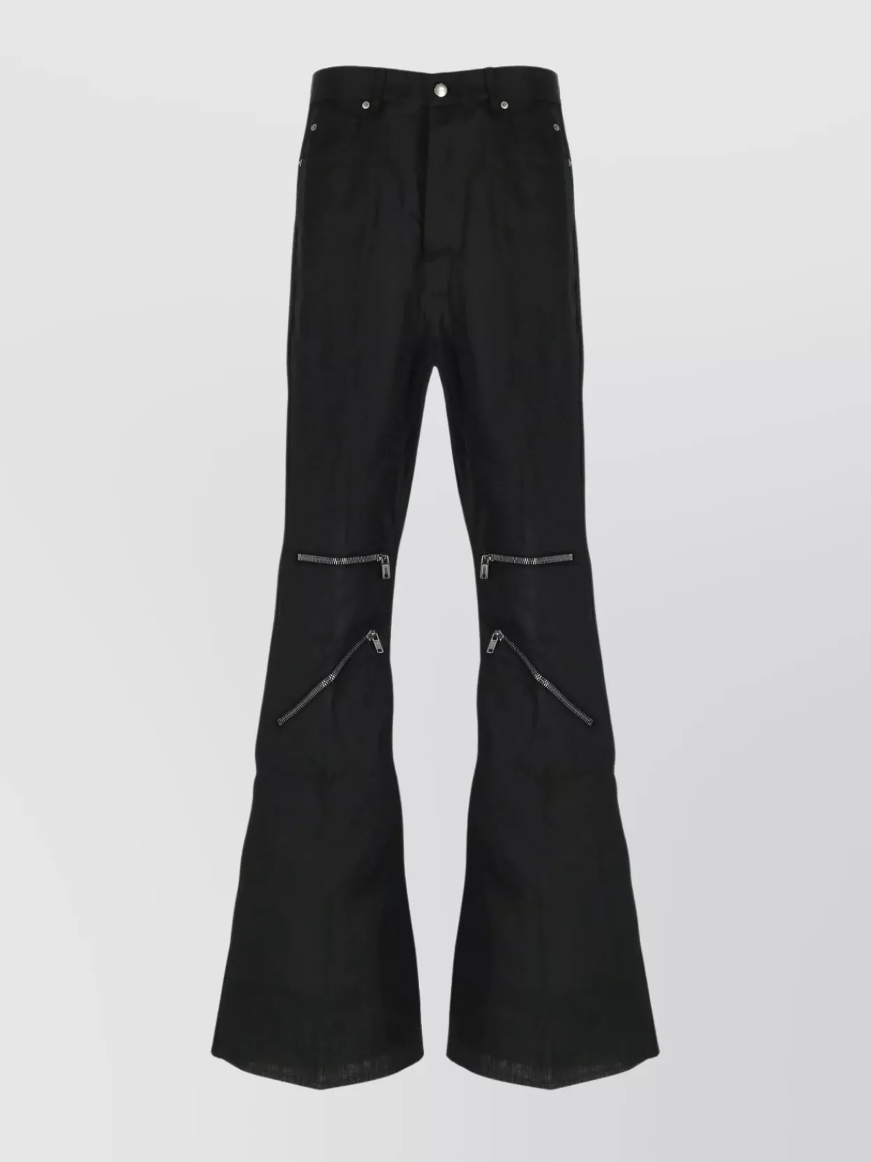 Rick Owens Flared Trousers With Zippered Pockets