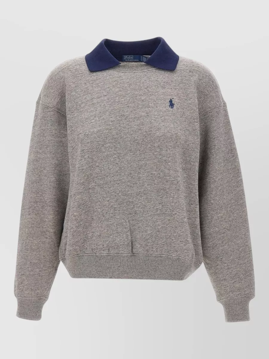 Polo Ralph Lauren ribbed collar crew neck sweatshirt