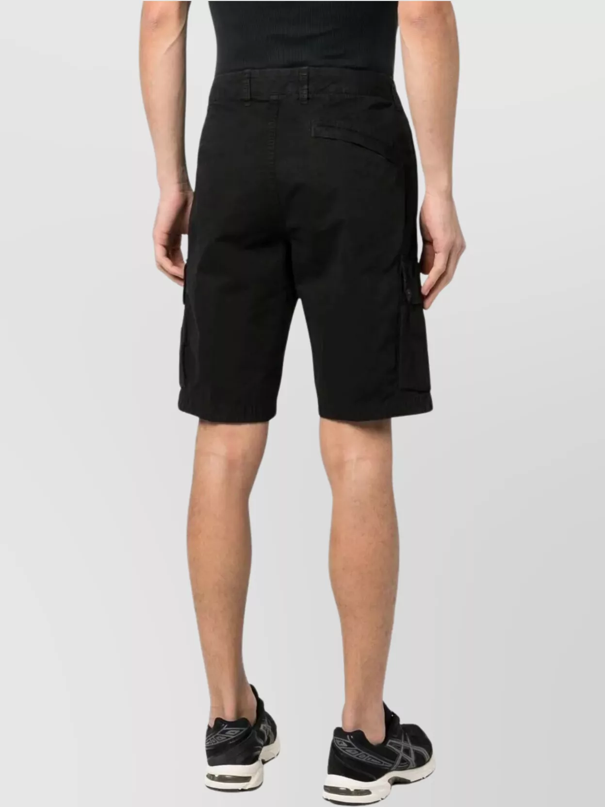 Stone Island Aged Cotton Cargo Bermuda Shorts