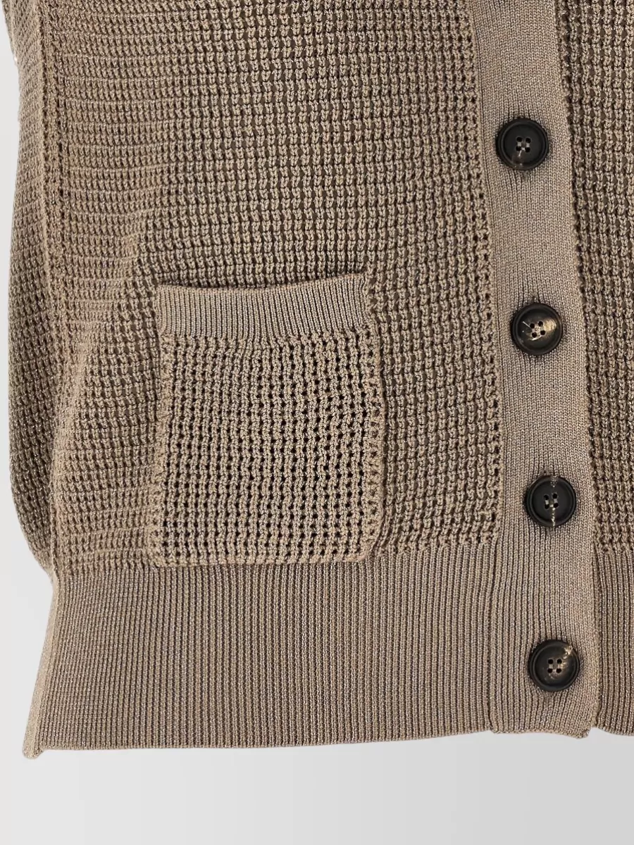 Brunello Cucinelli Knit Cotton Vest Sleeveless Design Pockets