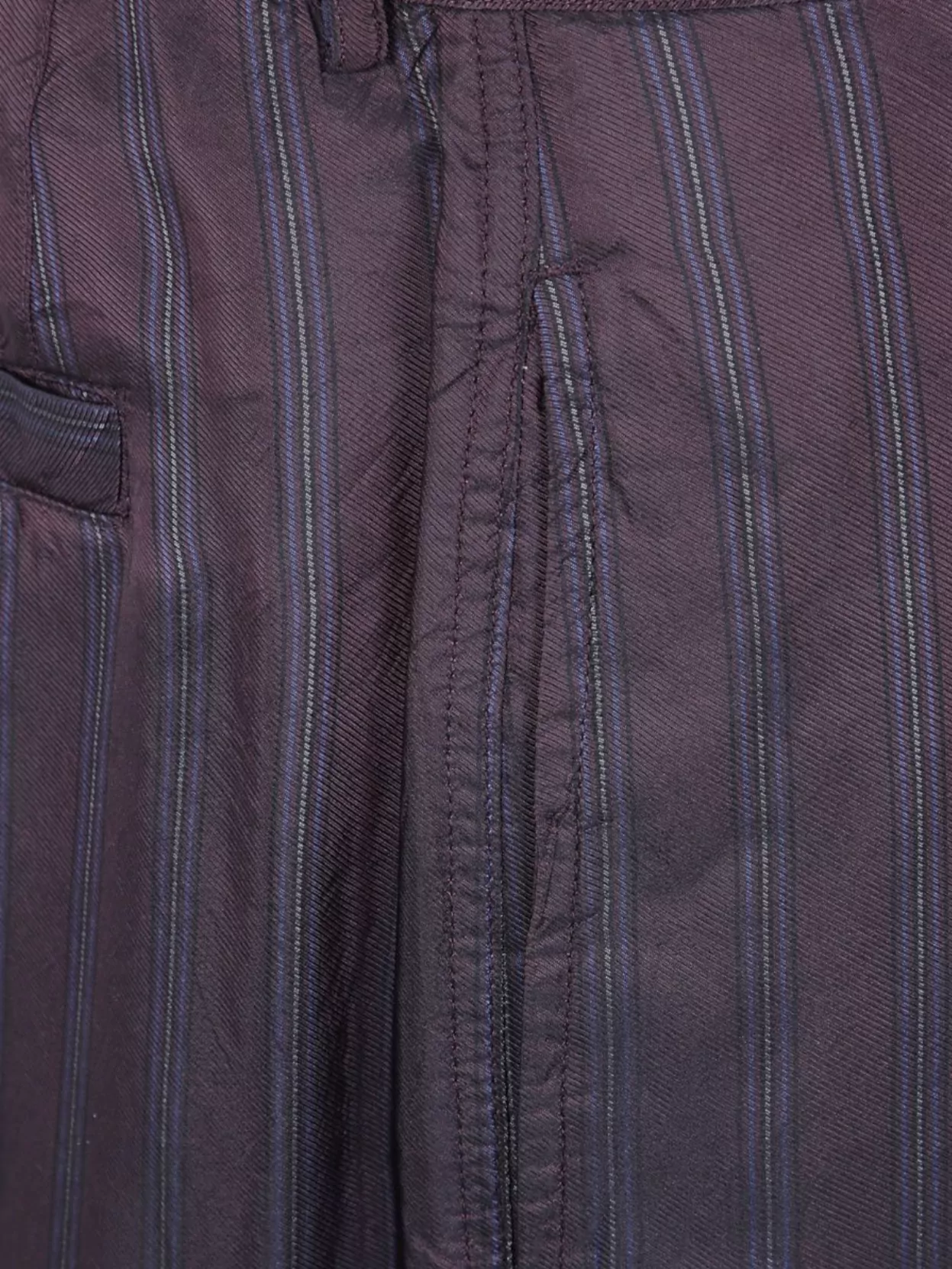 Dries Van Noten Striped Wide Leg Trousers And Pockets