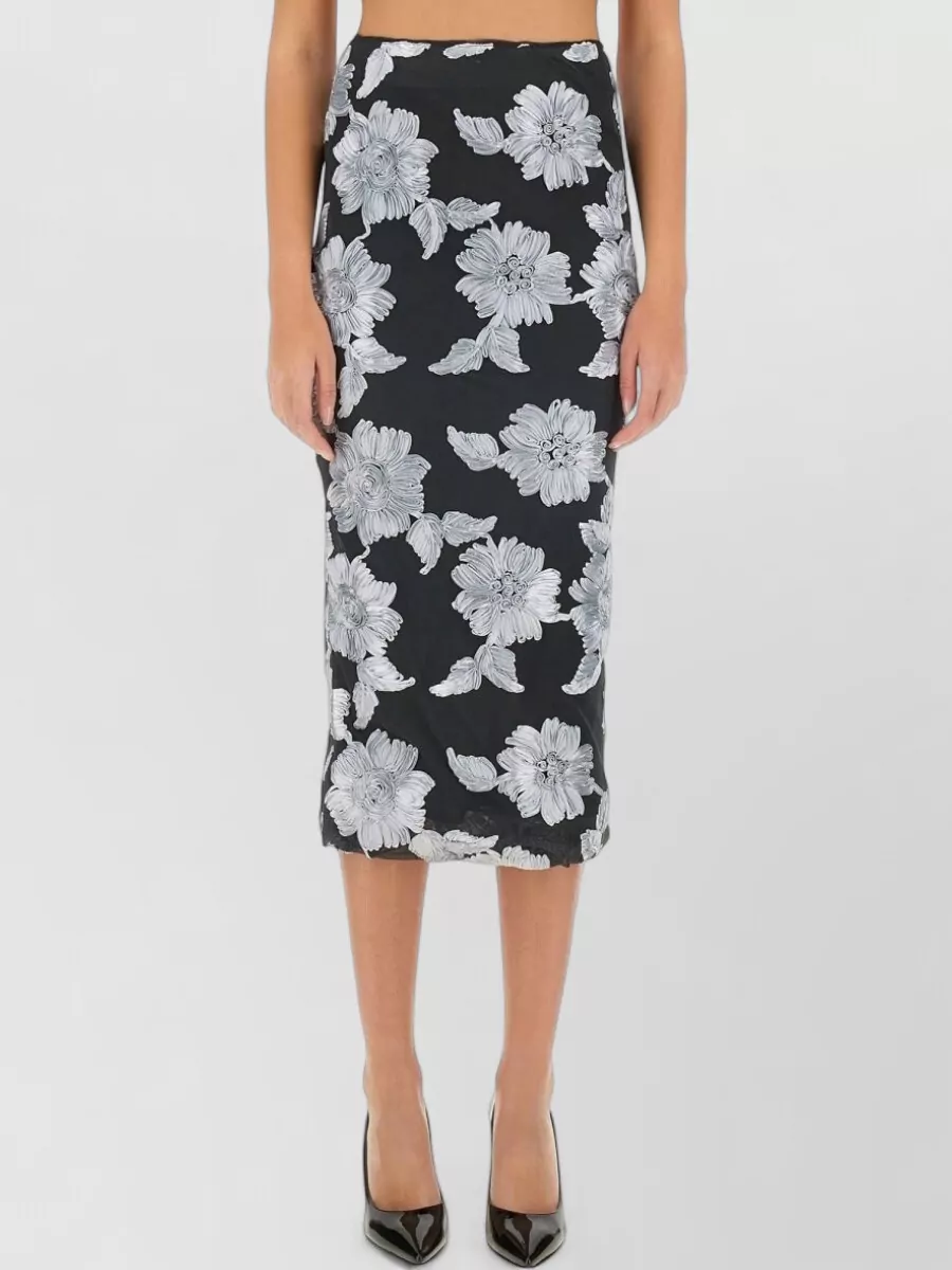 Rotate Birger Christensen floral pencil skirt