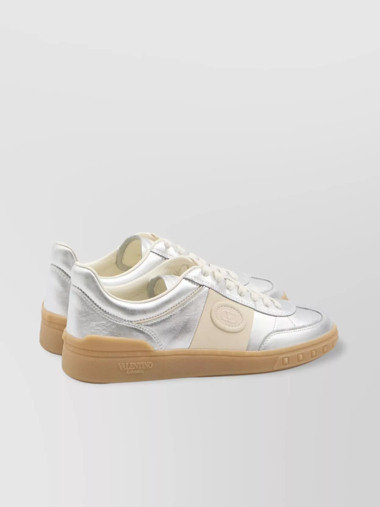 Valentino Garavani Village High-Top Sneakers With Unique Leather Imperfections