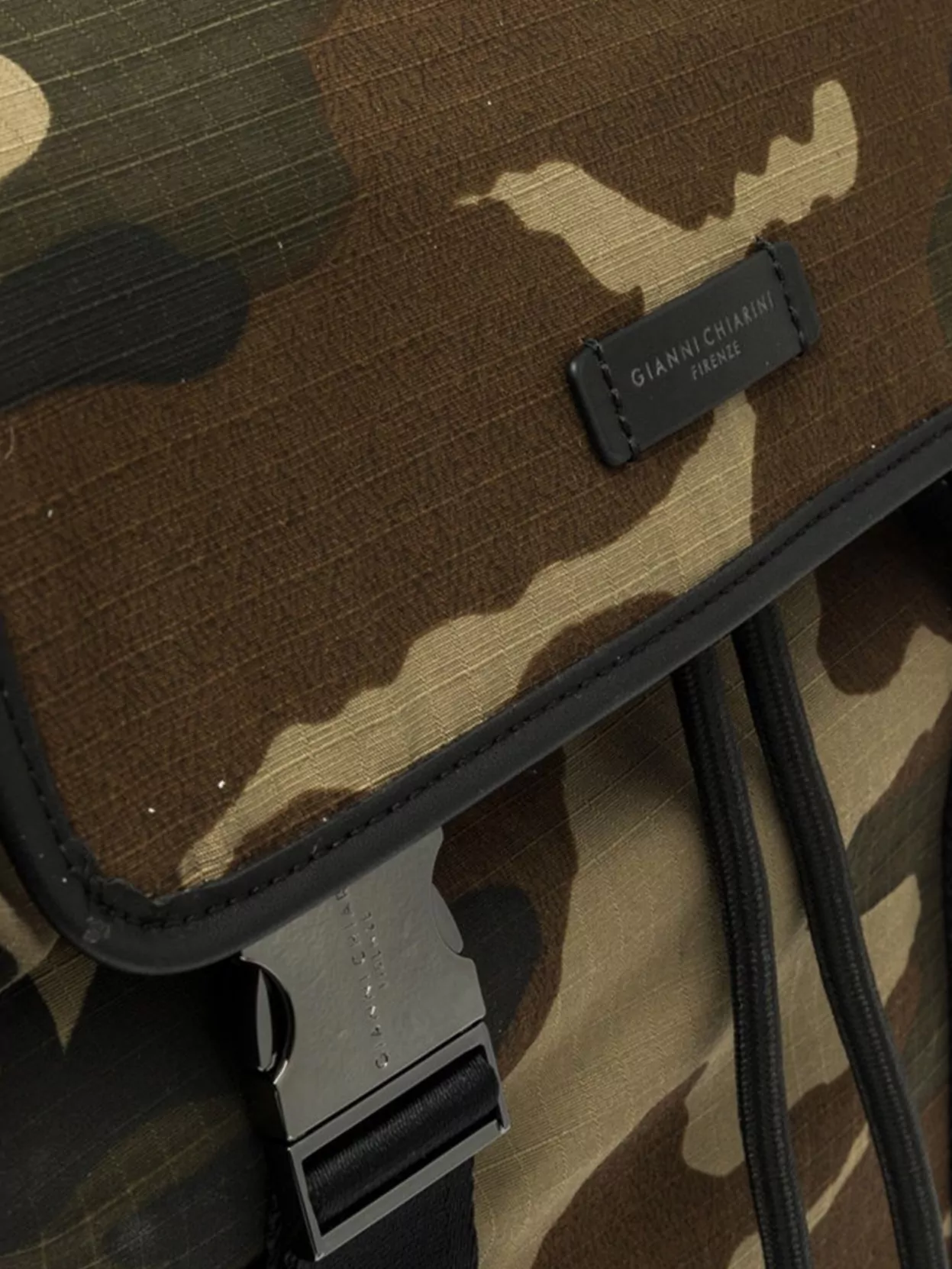 Gianni Chiarini Camouflage Backpack With Adjustable Straps And Side Zip Pockets