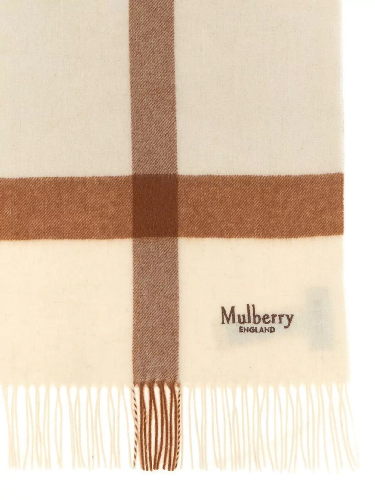Mulberry Check Scarf Scarves And Foulards Multicolor In Neutral