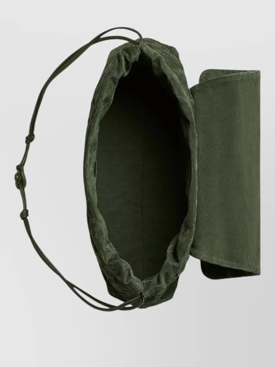 Bottega Veneta Giorno Green Calfskin Bucket Bag