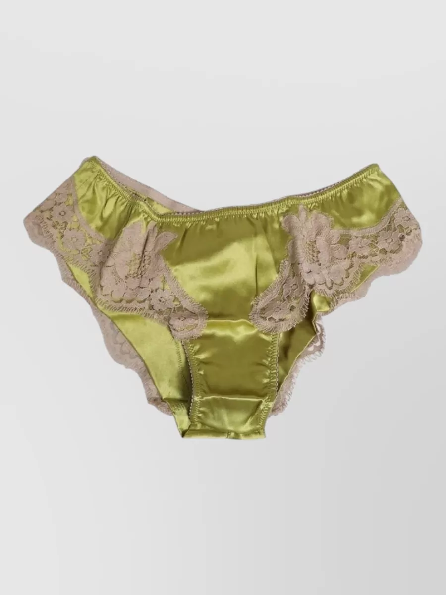 Dolce&Gabbana Silk lace trim briefs