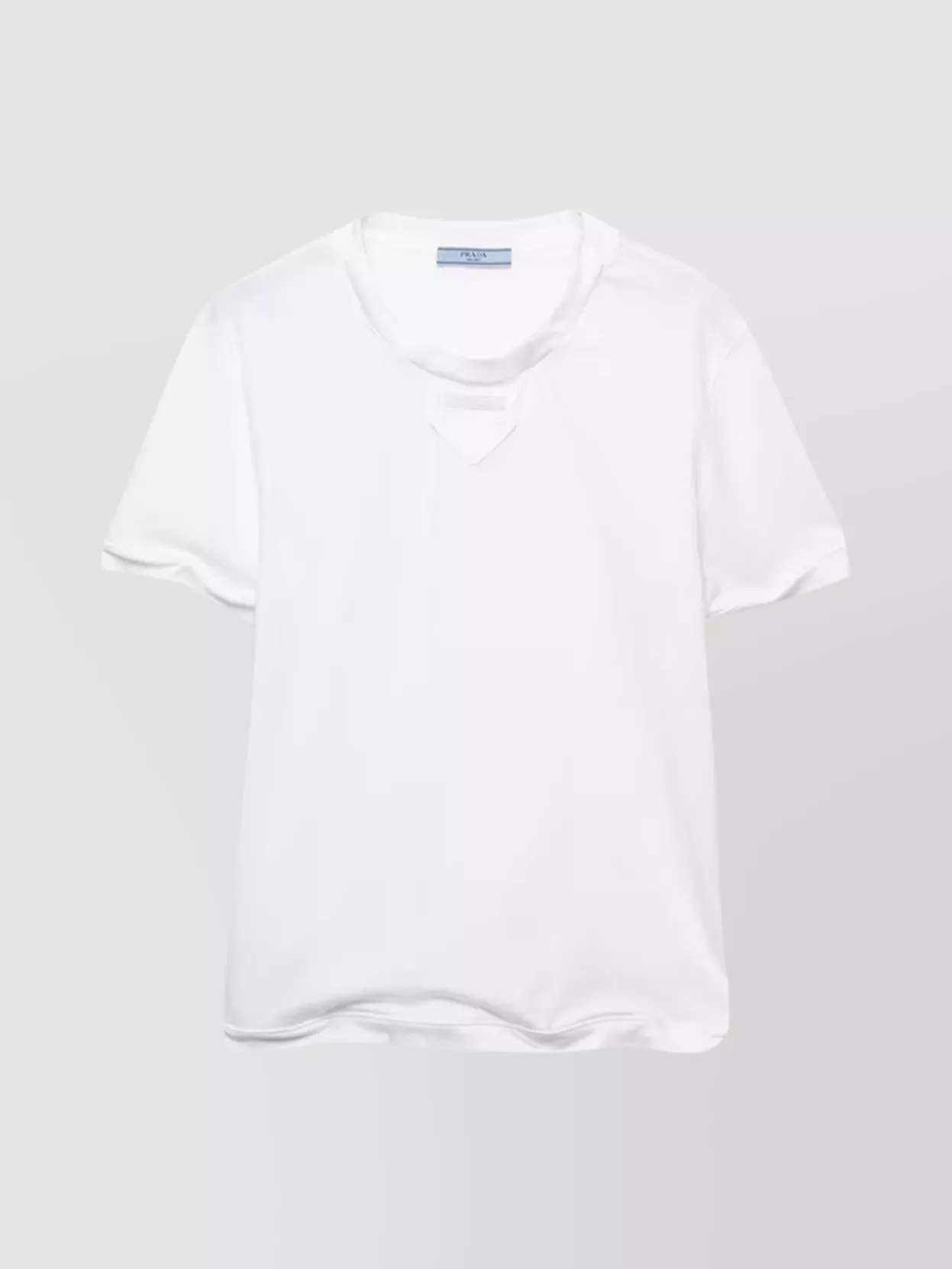 Prada Cotton Jersey T-shirt With Shapeable Hem Clothing In White
