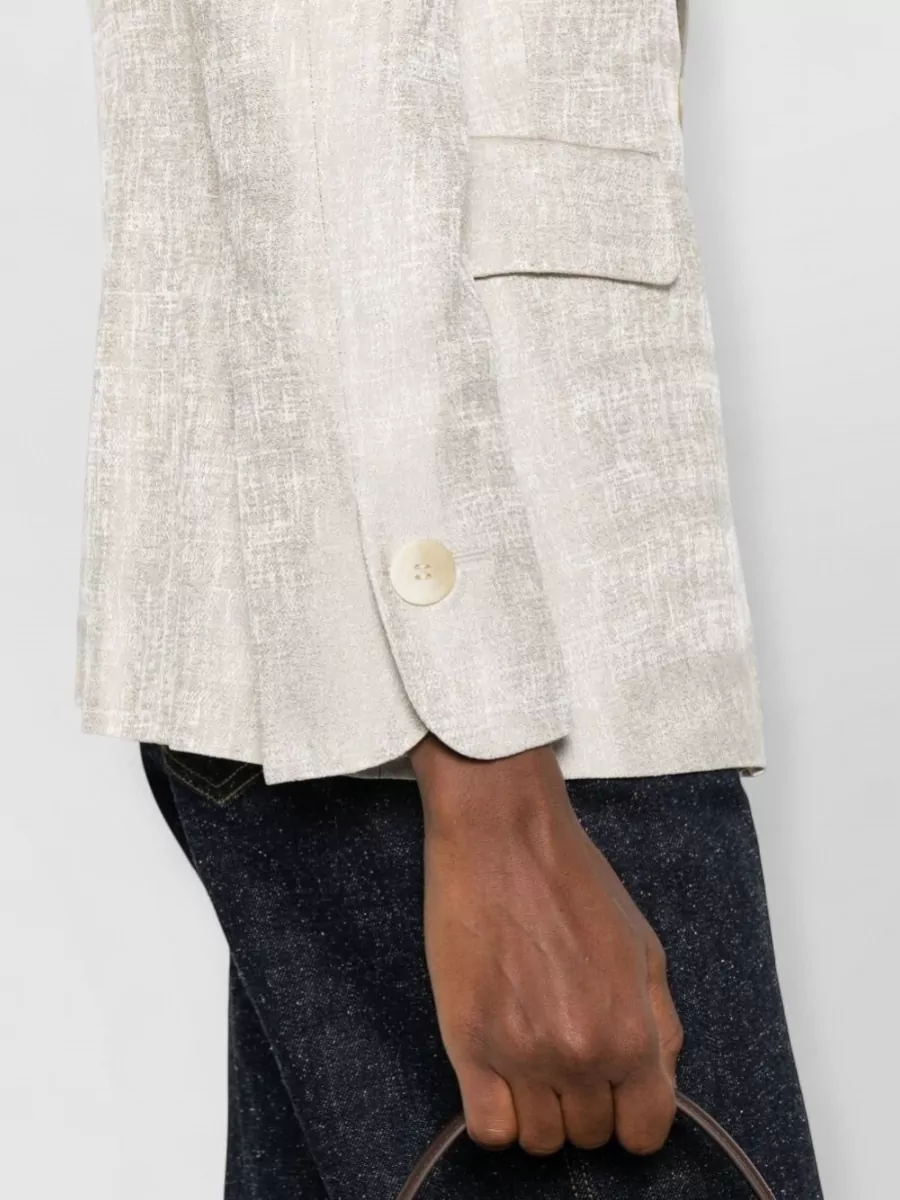 Emporio Armani Tailored Double Breasted Jacket Notch Lapel