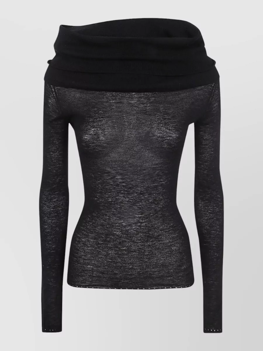 Filippa K wool off shoulder knitted top