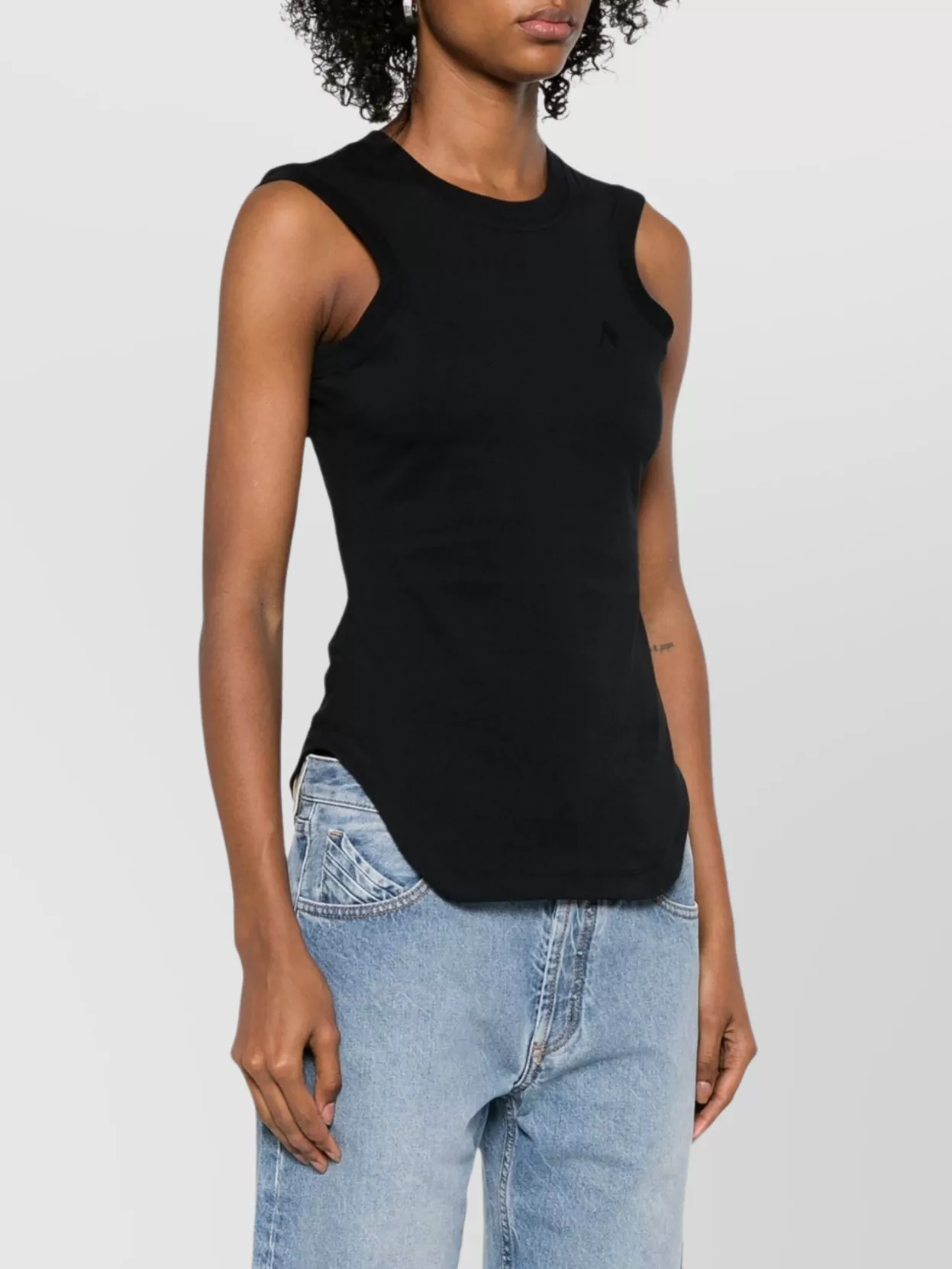 Attico Mirna Cutout Asymmetric Sleeveless Dress