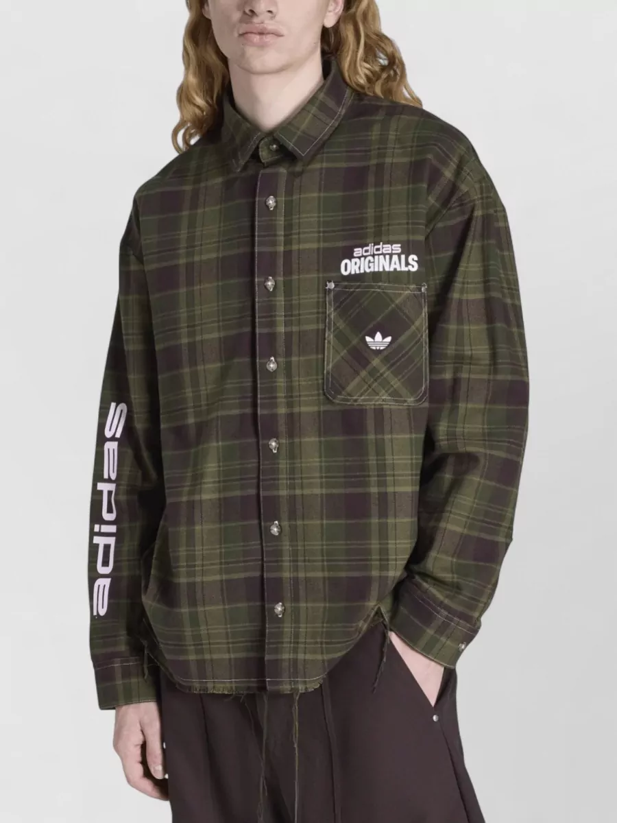 Adidas Heritage Work Shirt Long Sleeve Plaid